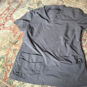 Grey scrub top small